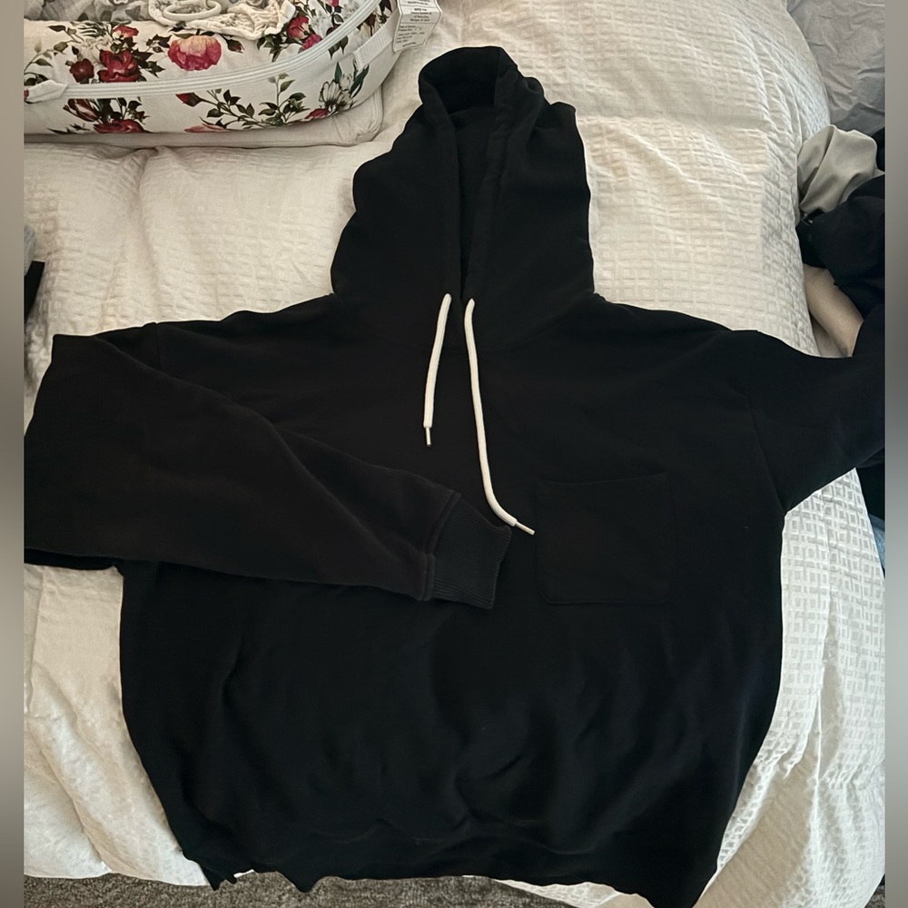 Gap maternity hooded sweatshirt, black, sz Med.